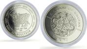 Bhutan 300 ngultrum Bhutan 300 ngultrum Lunar Calendar Year of the Ox Bull proof silver coin 1996 -
