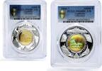 Cambodia 10000 riels Cambodia 10000 riels Colosseum Italy PR68 PCGS bimetal silver coin 2006 - 2007 -