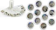 Cameroon 500 francs Cameroon set of 12 coins Zodiac Signs hologram silver coins 2010 -