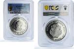 Costa Rica 100 colones Costa Rica 100 colones President Arias Nobel Prize MS66 PCGS nickel coin 1987 -