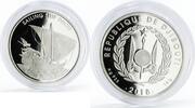Djibouti 100 francs Djibouti 100 francs History in Ships series Sailing Ship Dhow silver coin 2018 -