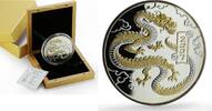 Mongolia 5000 togrog Mongolia 5000 togrog Lunar Calendar Dragon Year Gilt 5 oz proof silver coin 2007 -