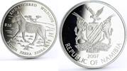 Namibia 10 dollars Namibia 10 dollars Endangered Wildlife series Zebra proof silver coin 2007 -