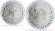 Singapore 10 dollars Singapore 10 dollars Lunar Calendar Year of the Goat proof silver coin 1991 -
