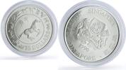Singapore 10 dollars Singapore 10 dollars Lunar Calendar Year of the Horse proof silver coin 1990 -