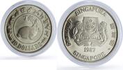Singapore 10 dollars Singapore 10 dollars Lunar Calendar Year of the Rabbit proof silver coin 1987 -