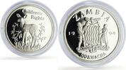 Zambia 500 kwacha Zambia 500 kwacha Human Rights Children Rights Fawn Fauna proof silver coin 1994 -