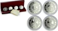 Uzbekistan 100 som Uzbekistan 100 som x 4 Set Great Ancestors Historic Persons silver coins 1999 -