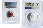 Cook Islands 1 dollar Cook Islands 1 dollar Love Gift Say It Roses Flowers PR68 PCGS silver coin 2011 -