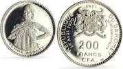 Benin 200 francs Benin Dahomey 200 francs Independence Abomey Woman KM-2.2 proof silver coin 1971 -
