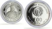 Uzbekistan 100 som Uzbekistan 100 som Great Ancestors Scientist Al Farghani proof silver coin 1999 -