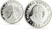 Tonga 1 paanga Tonga 1 paanga Seoul Olympic Games Javelin Thrower proof silver coin 1988 -