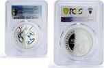 Kazakhstan 100 tenge Kazakhstan 100 tenge Rio Olympic Games Gymnastics PR69 PCGS silver coin 2016 -