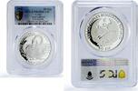 Laos 50 kip Laos 50 kip Elasmosaurus Tylosaurus Dinosaurs PR68 PCGS silver coin 1994 -