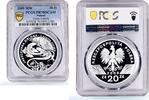 Poland 20 zlotych Poland 20 zlotych Jaszczurka Lizards Animals Fauna PR70 PCGS silver coin 2009 -