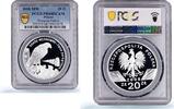 Poland 20 zlotych Poland 20 zlotych Sokol Falcon Animals Birds Fauna PR68 PCGS silver coin 2008 -