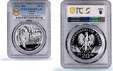 Poland 20 zlotych Poland 20 zlotych Zubr Bison Bull Animals Fauna PR69 PCGS silver coin 2013 -