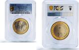 Switzerland 10 francs Switzerland 10 francs National Park Eagle Bird Fauna MS69 PCGS bimetal coin 2008 -