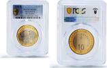 Switzerland 10 francs Switzerland 10 francs Piz Bernina Mountains Nature MS69 PCGS bimetal coin 2006 -