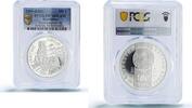 Kazakhstan 100 tenge Kazakhstan 100 tenge Snow Leopards Wildlife Fauna PR70 PCGS silver coin 2009 -