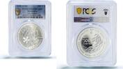 Kazakhstan 500 tenge Kazakhstan 500 tenge Linum Olgae Flax Flowers Flora PR69 PCGS silver coin 2008 -