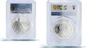 Kazakhstan 500 tenge Kazakhstan 500 tenge Taras Shevchenko Writers Literature PR70 PCGS silver coin 2014 -