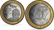 Benin 4500 francs Central Africa 4500 francs John Paul II Plane Elephant Three Africa bimetal coin 2007 -