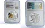 Ukraine 5 hryvnias Ukraine 5 hryvnias Deer Cultural Monuments Fauna Gilt PF69 NGC silver coin 2016 -