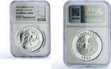 Zimbabwe 10 dollars Zimbabwe 10 dollars Leopard Conservation Wildlife Fauna PF68 NGC silver coin 1996 -