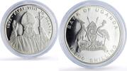 Uganda 10000 shillings Uganda 10000 shillings Papal Visit Pope John Paul II Religion proof silver coin 1993 -