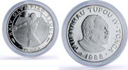 Tonga 1 paanga Tonga 1 paanga Discus Throw Seoul Olympic Games Sports proof silver coin 1988 -