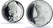 Laos 5000 kip Laos 5000 kip Savang Vatthana Laotian Maiden Woman proof silver coin 1975 -