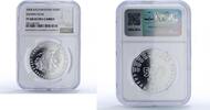 Kazakhstan 500 tenge Kazakhstan 500 tenge Bear Tien Shan Red Book Fauna PF68 NGC silver coin 2008 -