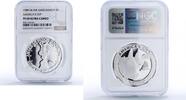 Samoa 5 dollars American Samoa 5 dollars America Cup Yachting Ship PF69 NGC silver coin 1988 -
