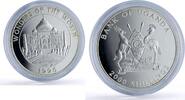 Uganda 2000 shillings Uganda 2000 shillings Taj Mahal Wonders World Architecture proof silver coin 1996 -