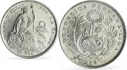 Peru 50 céntimos Peru 1/2 sol Republic Regular Coinage Seated Liberty KM-216 silver coin 1923 -