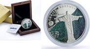 Mongolia 500 togrog Mongolia 500 togrog Christ Redeemer Brazil New Wonders proof silver coin 2008 -