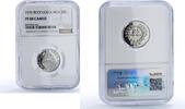 Costa Rica 25 centimos Costa Rica 25 centimos Republic Coinage BCCR Large Date PF 68 NGC CuNi coin 1976 -