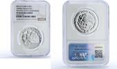 Mexico 5 pesos Mexico 5 pesos Cuauhtemoc Centennial Navy School Ship PF 68 NGC silver coin 1999 -