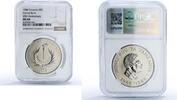 Tanzania 20 shillings Tanzania 20 shillings Central Bank President Mwinyi MS 68 NGC CuNi coin 1986 -