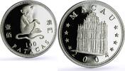 China 100 patacas China Macau 100 patacas Year of the Monkey Lunar Calendar proof silver coin 2004 -
