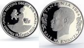 Tanzania 100 shilingi Tanzania 100 shilingi United Decade for Women proof silver coin 1984 -