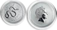 Australia 50 cents Australia 50 cents Year of Snake Lunar Series II 1/2 oz UNC silver coin 2013 -