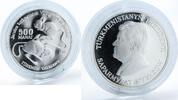 Turkmenistan 500 manat Turkmenistan 500 manat Red Book Wildlife Jerboa Mouse Fauna silver coin 1999 -