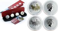 Australia 1 dollar Australia Set of 4 silver proof coins $1 Year of Goat Series II Lunar 2015 -