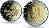 Ukraine 5 hryvnias Ukraine 5 hryvnias Sevastopol City Sea Trading Fishing Port bimetal coin 2018 -