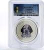 Cambodia 3000 riels Cambodia 3000 riels Year of the Dog St. Bernard PL70 PCGS silver coin 2006 -