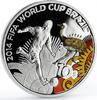 Solomon Islands 10 dollars Solomon Islands 10 dollars Football World Cup in Brazil Player silver coin 2012 -