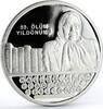 Turkey 50 lira Turkey 50 lira Novelist Halide Edip Adivar Books Portrait silver coin 2014 -