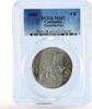 Cambodia 4 riels Cambodia 4 riels Prehistoric Animals series Anatosaurus MS67 PCGS CuNi coin 1994 -